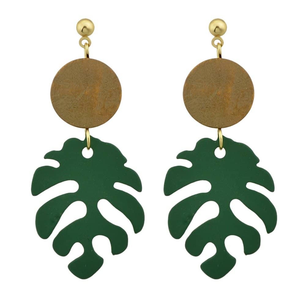 

Wooden Ethnic Earrings, Multicolor