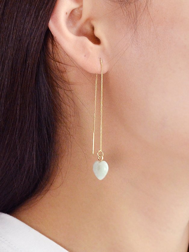 

White Love Stone Earrings