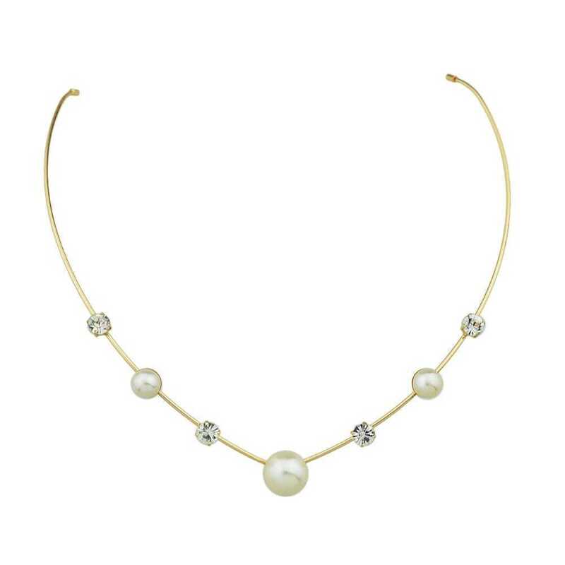 

Pearl Flower Headband, Gold
