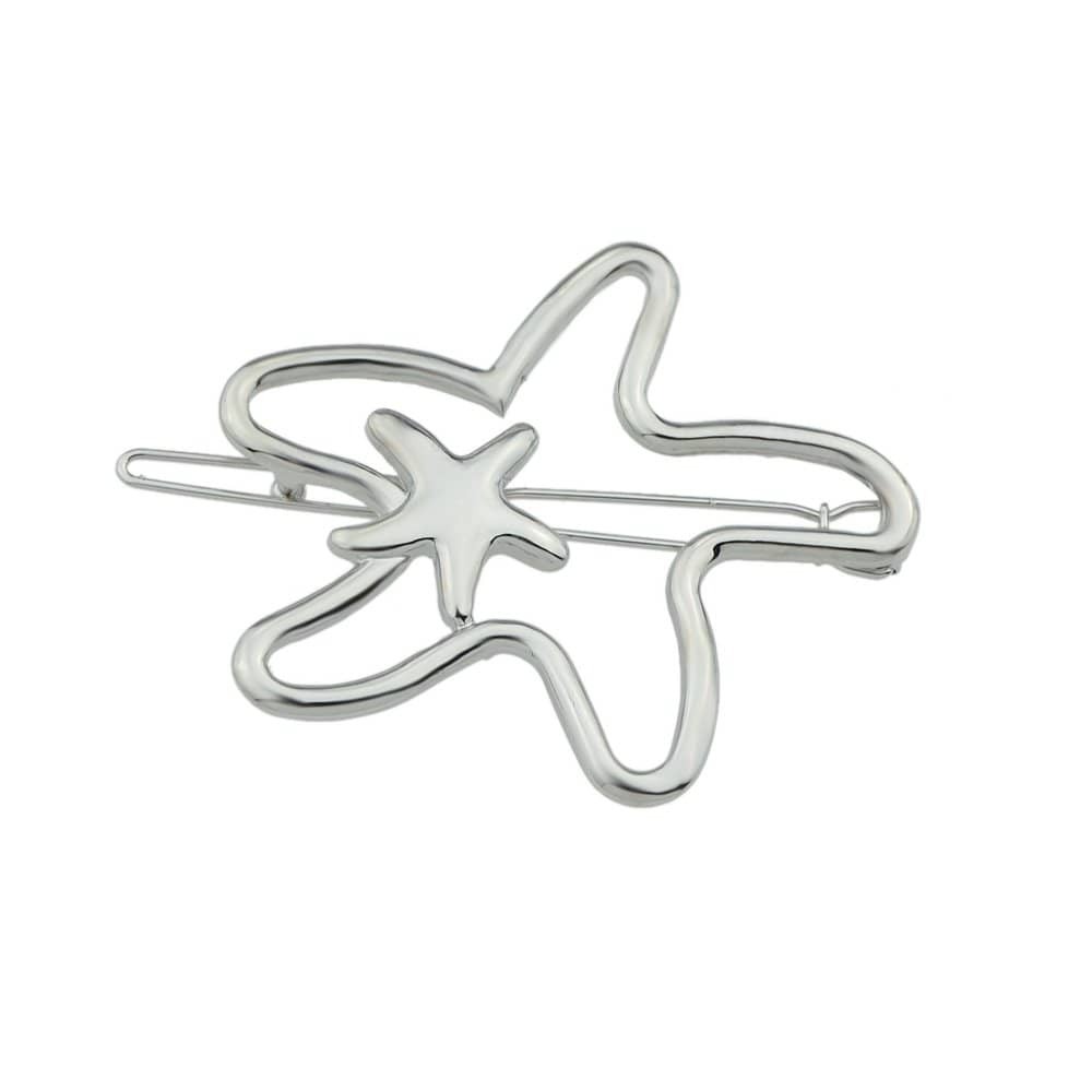 

Silver Starfish Hair Clip