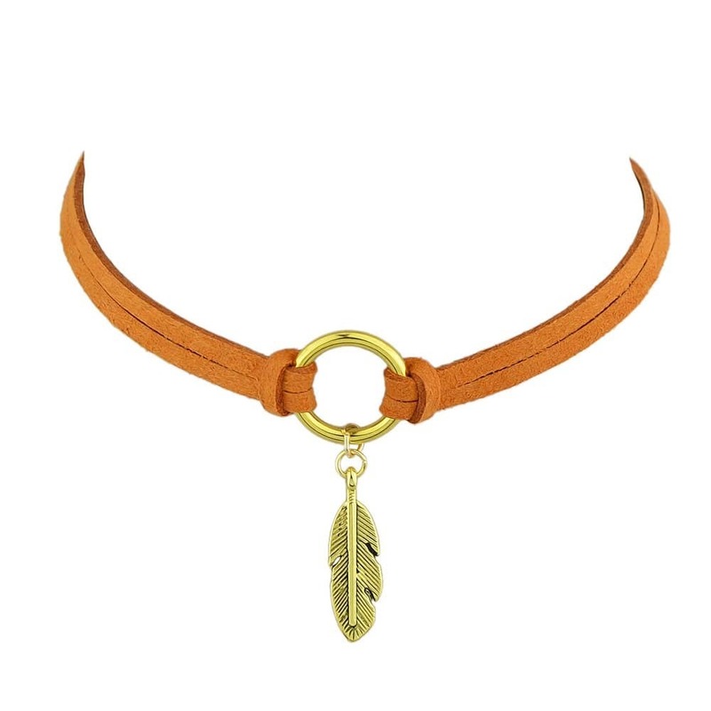 

Brown Korean Velvet Necklace