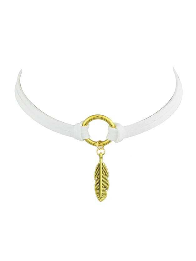 

White Korean Velvet Necklace