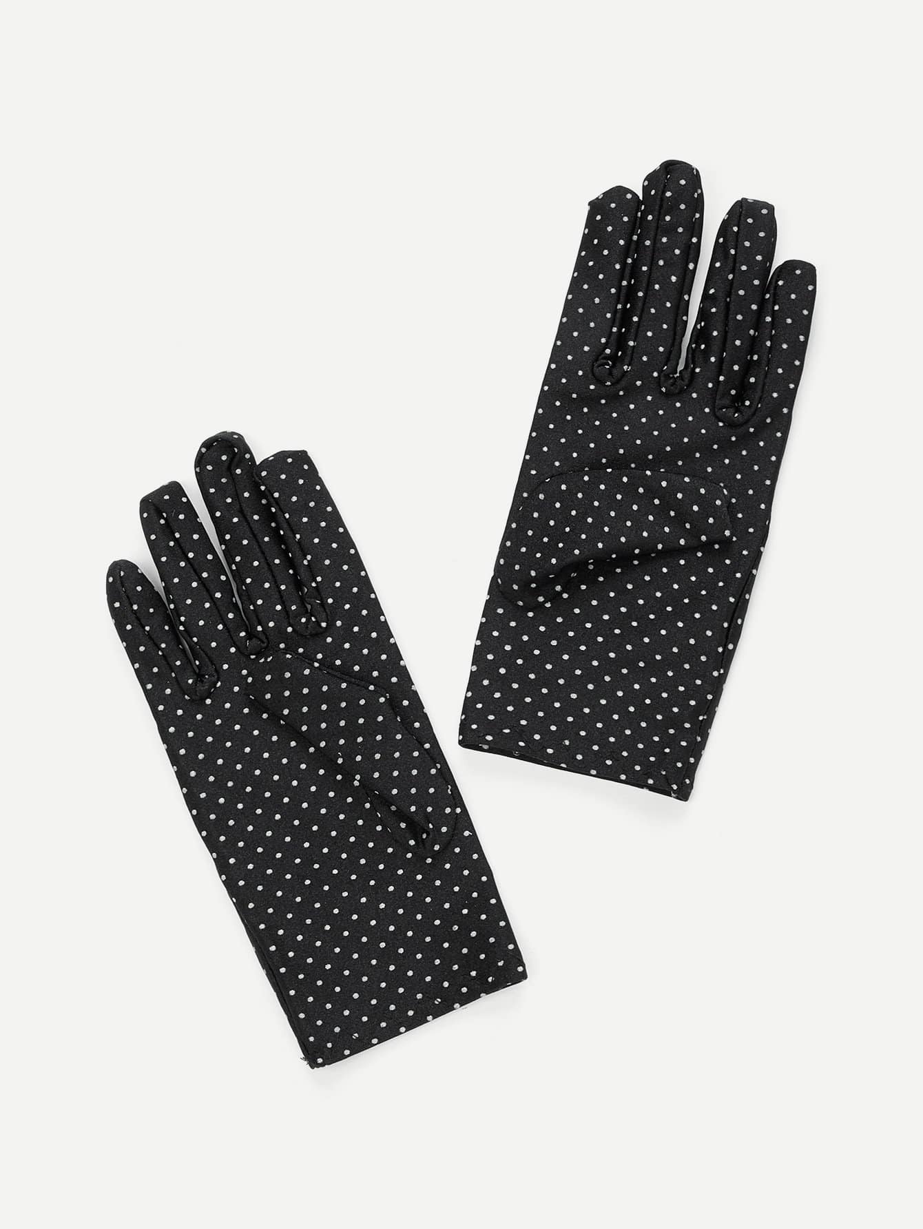 polka dot gloves
