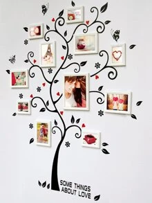 1set DIY Wall Sticker Memory Tree Photo Frames Sticker, Black Removable Memory Tree, Photo Tree Wall Sticker, Creative Bedroom Bedside Decorative Painting Wall Art Sticker,Stickers,Wall Decal, Vinyl Decal For Home Decorations,Spring Decoration Items Refresh Your Home,Rama Decoration Stickers - Multicolor - View 3