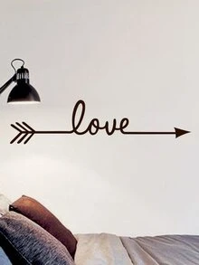 Love Arrow Wall Decal - Black - View 2