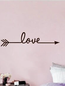 Love Arrow Wall Decal - Black - View 1