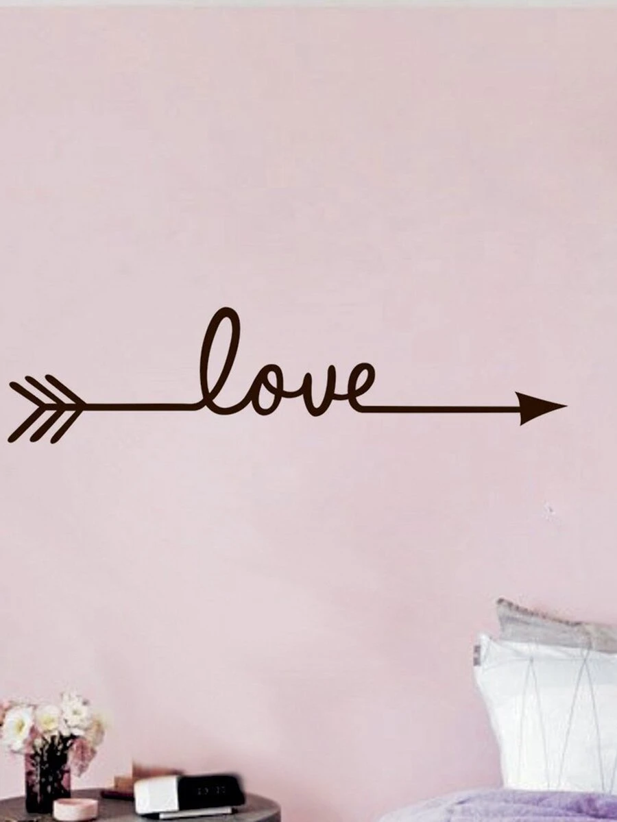 Love Arrow Wall Decal - Black - View 1