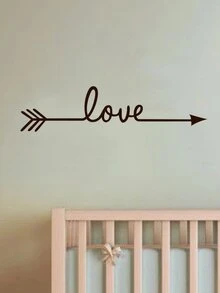 Love Arrow Wall Decal - Black - View 3