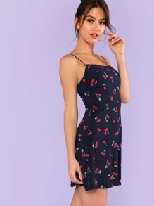 shein cherry dress