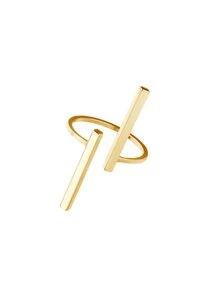 開口戒指 - 金黃色 - 查看 4