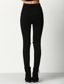 Pantalón skinny denim -negro