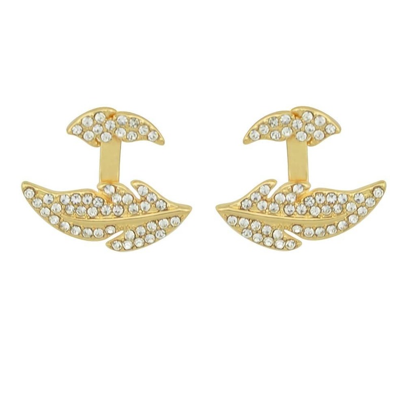 

Gold Hollow Leaf Earrings