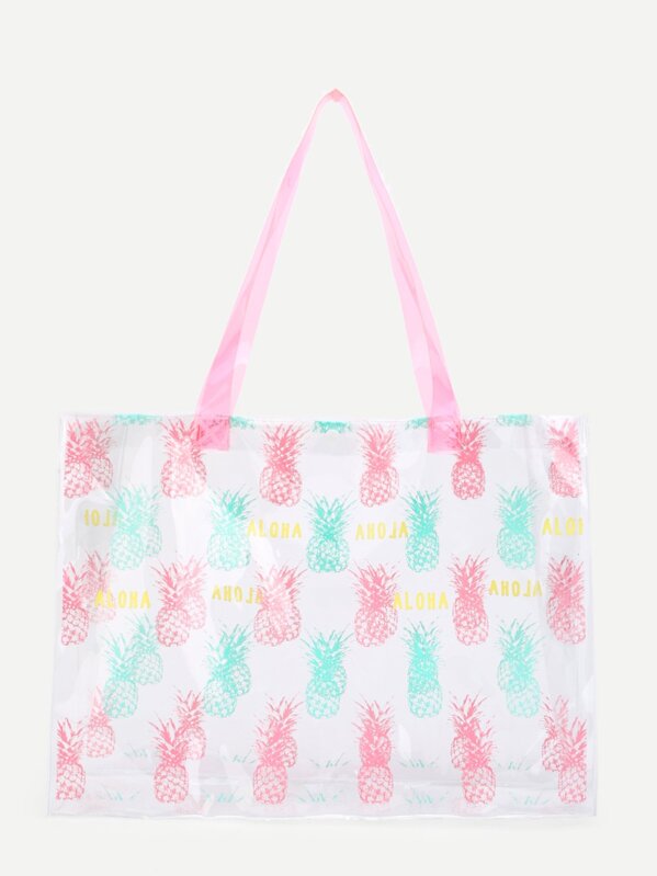 Pinele Print Pvc Tote Bag Pinele Print Pvc Tote Bag