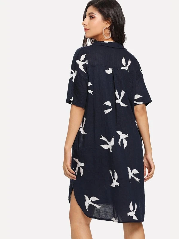 shein bird dress