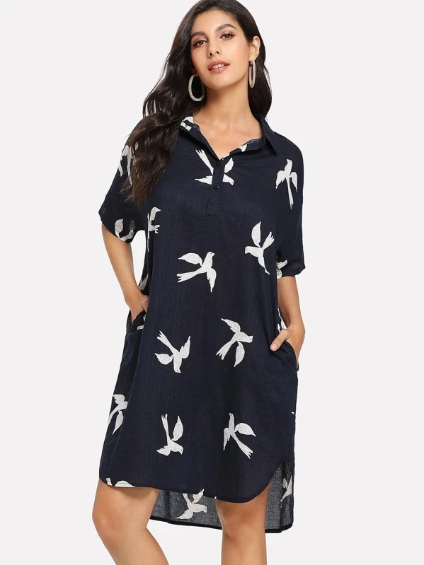 shein bird dress