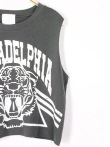 PHILADELPHIA Tiger Print Crop Tank Top