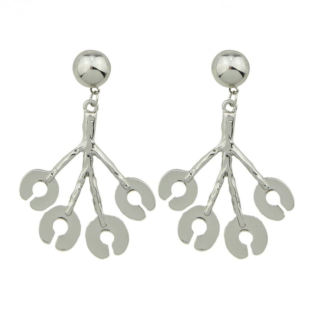 

Silver Horseshoe Branch Cheekbones Earrings