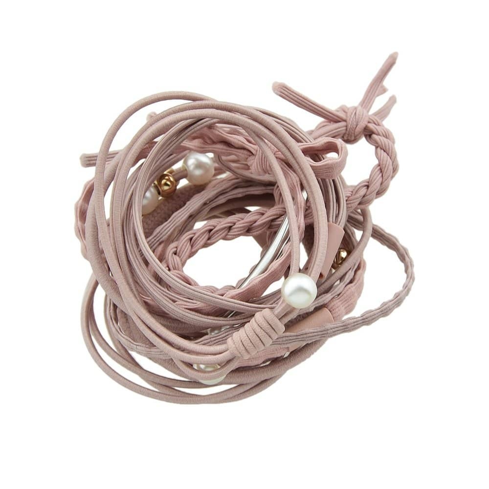 

Pink Fresh And Simple Hair Ring Set