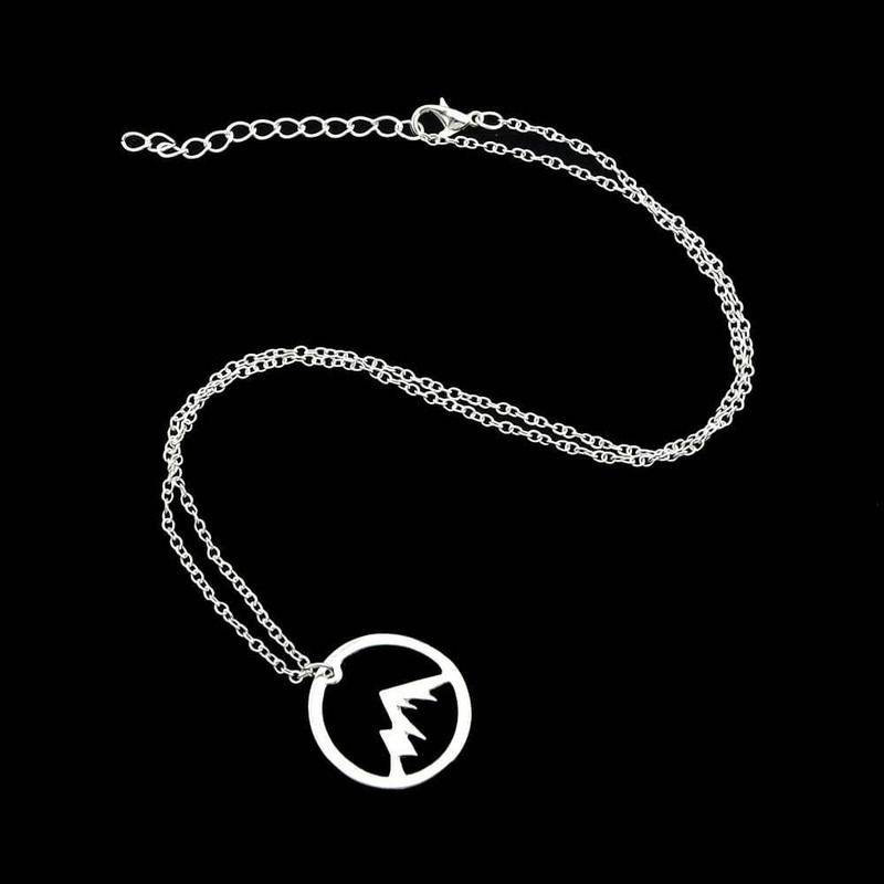 

Silver Hollow Mountain Necklace