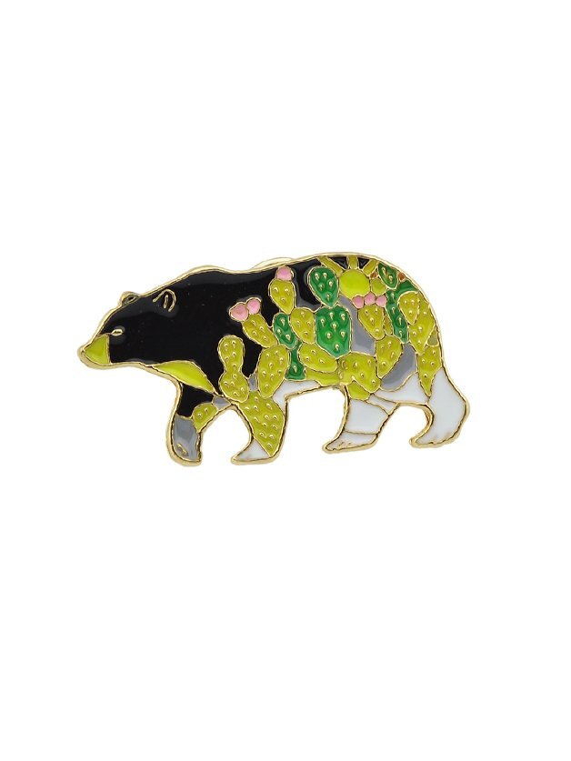 

Flower Bear Cartoon Brooch, Colorful