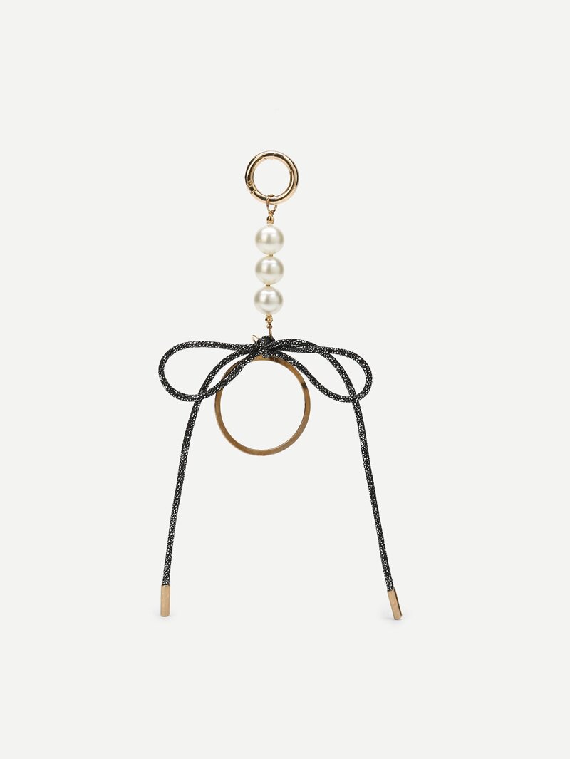 

Faux Pearl & Knot Design Bag Accessory, Multicolor