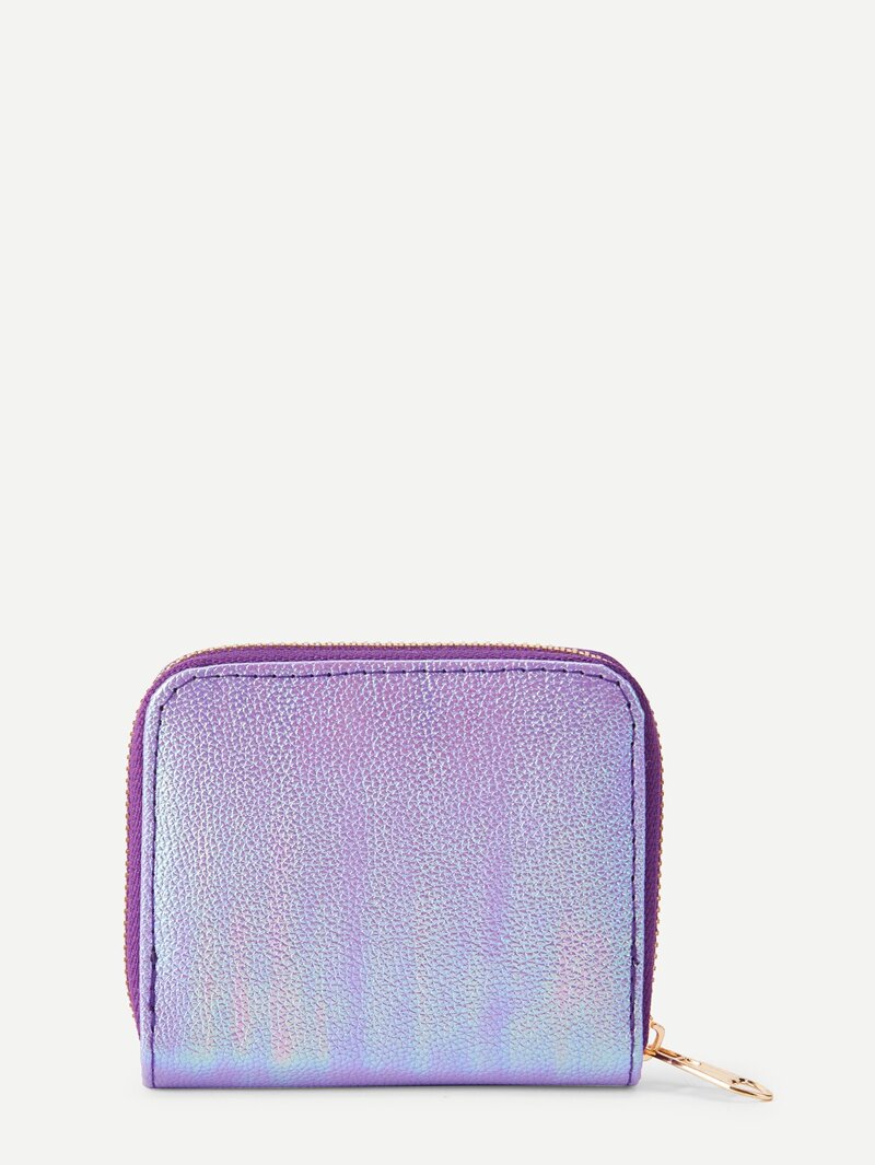 

Iridescent PU Wallet, Purple