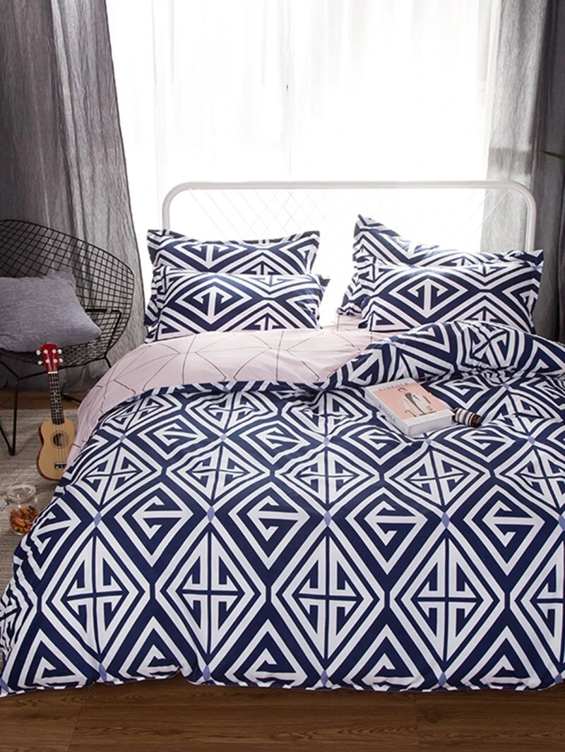 Geometric Pattern Sheet Set Romwe