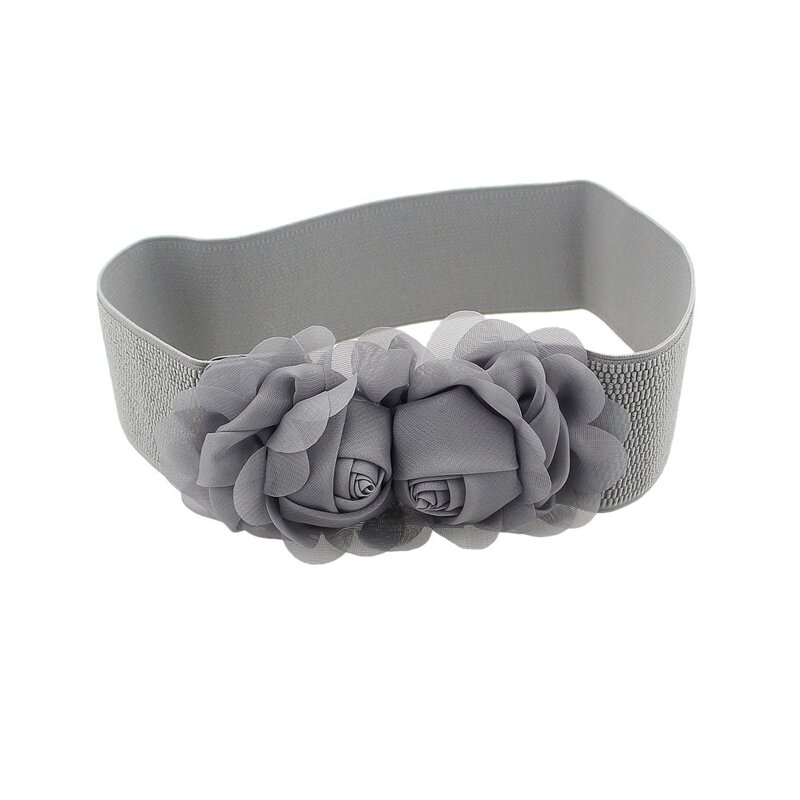 

Gray Lace Flowers Cummerbunds Belts, Grey