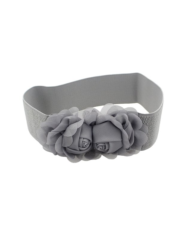 

Gray Lace Flowers Cummerbunds Belts, Grey