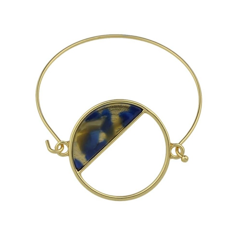 

Stone Open Cuff Bracelets, Gold