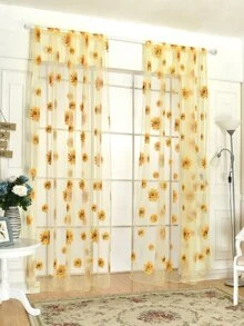 1pc Sunflower Decorative Window Screen, Suitable For Hotel, Restaurant, Living Room