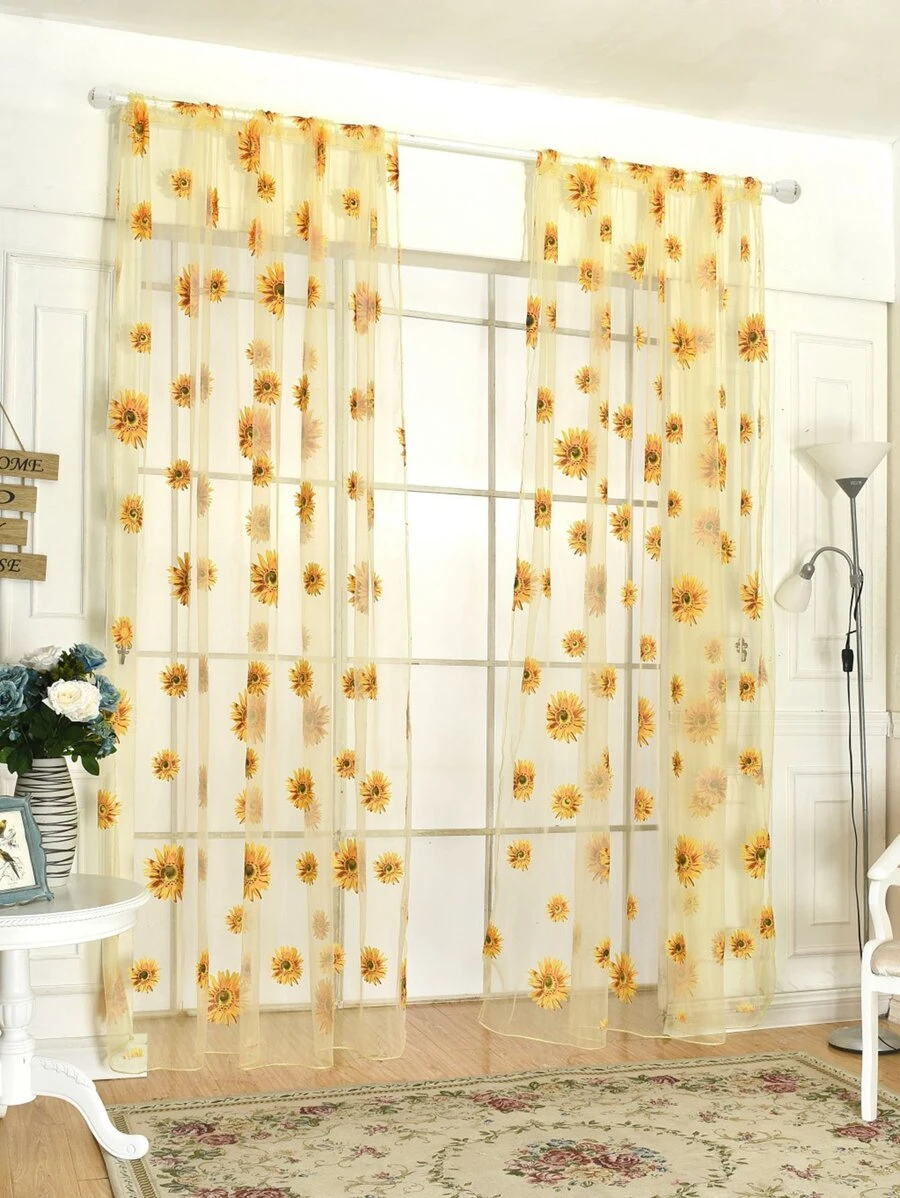 1pc Sunflower Decorative Window Screen, Suitable For Hotel, Restaurant, Living Room