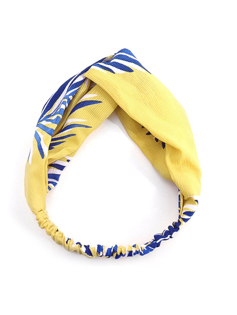 

Leaf Print Twist Headband, Multicolor