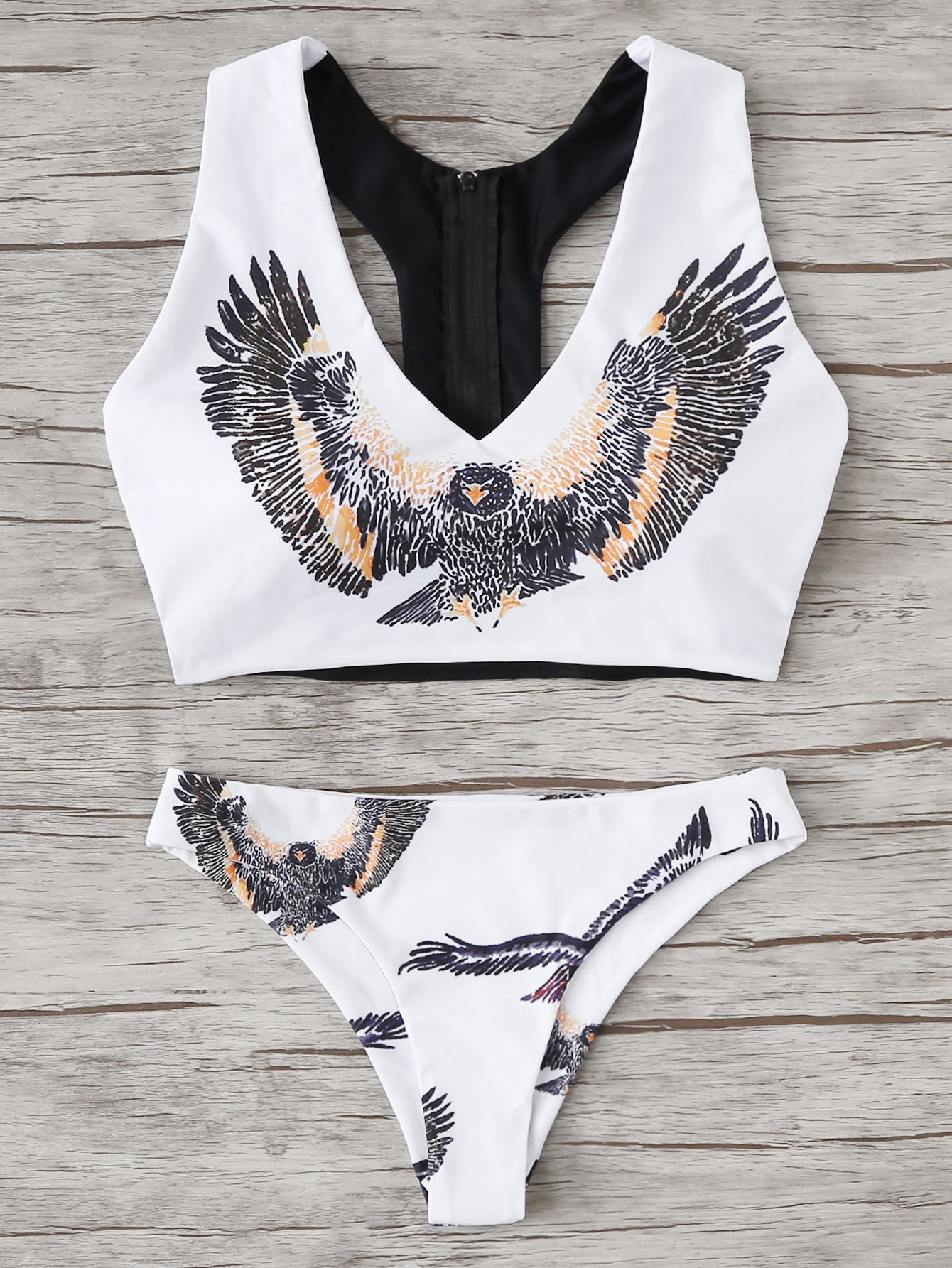 Eagle print grey bikini Clearance