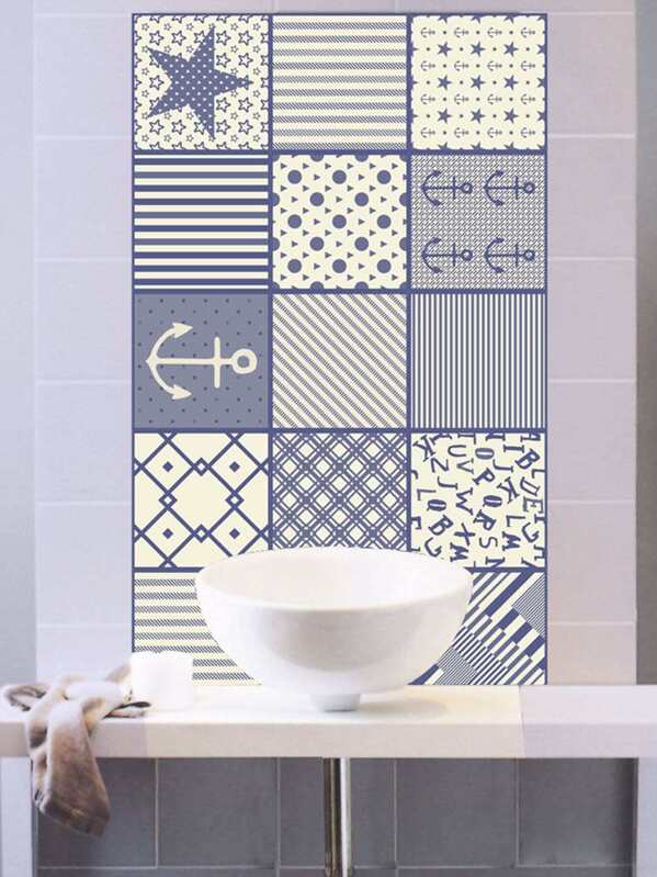Random Stripe Star Ceramic Tile Sticker 1pc - Ceramic Tile Wall Art Australia Random Stripe Star Ceramic Tile Sticker 1pc - Ceramic Tile Wall Art Australia