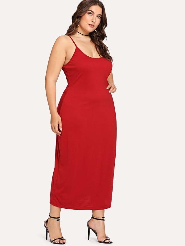 form fitted solid cami dress shein sheinside form fitted dress