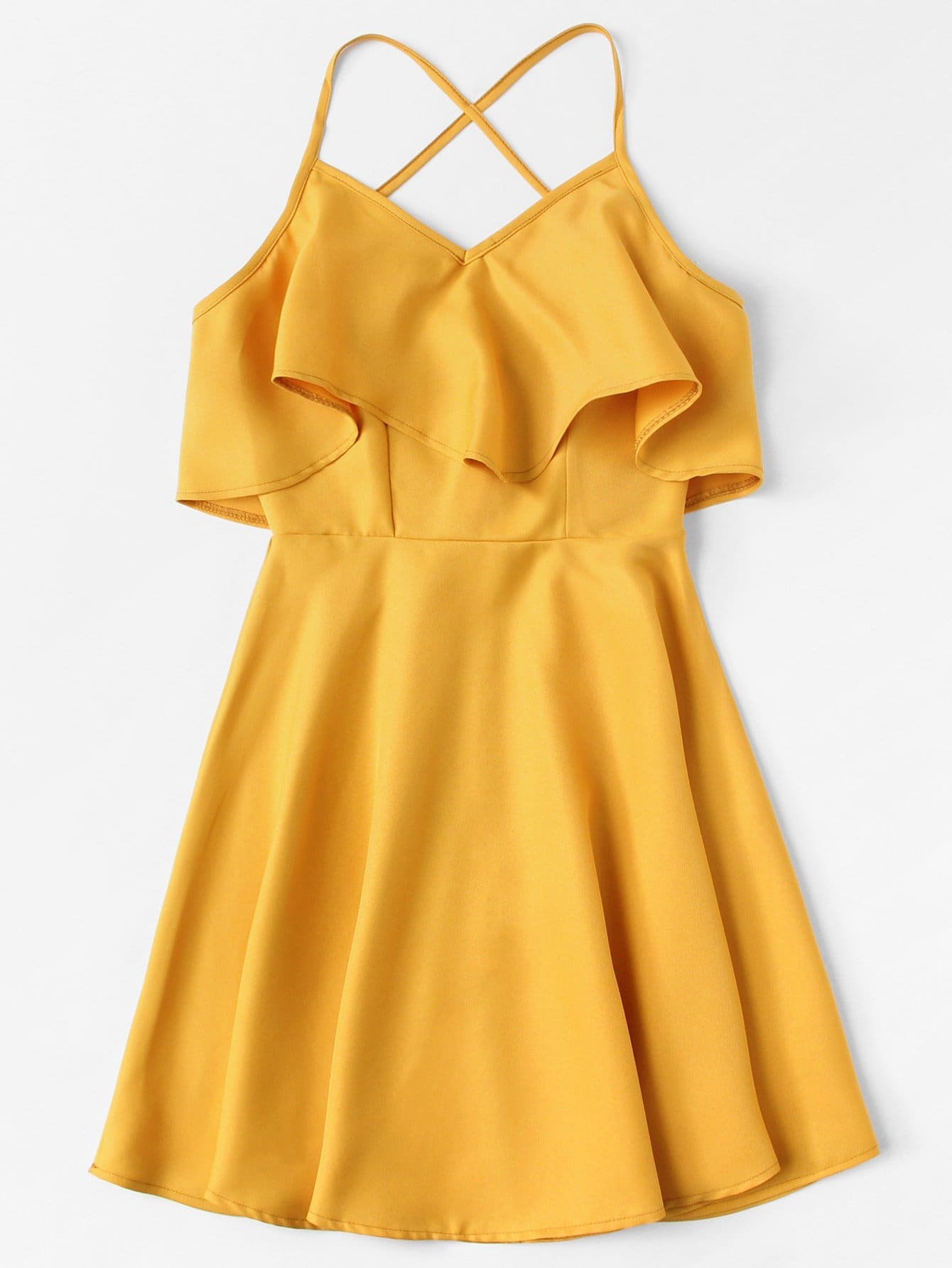 robe multicouche croisée au dos