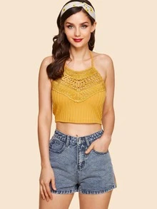 SHEIN Quần short Denim Nút Sọc Màu xanh lam Casual - Rửa trung bình - Xem 4