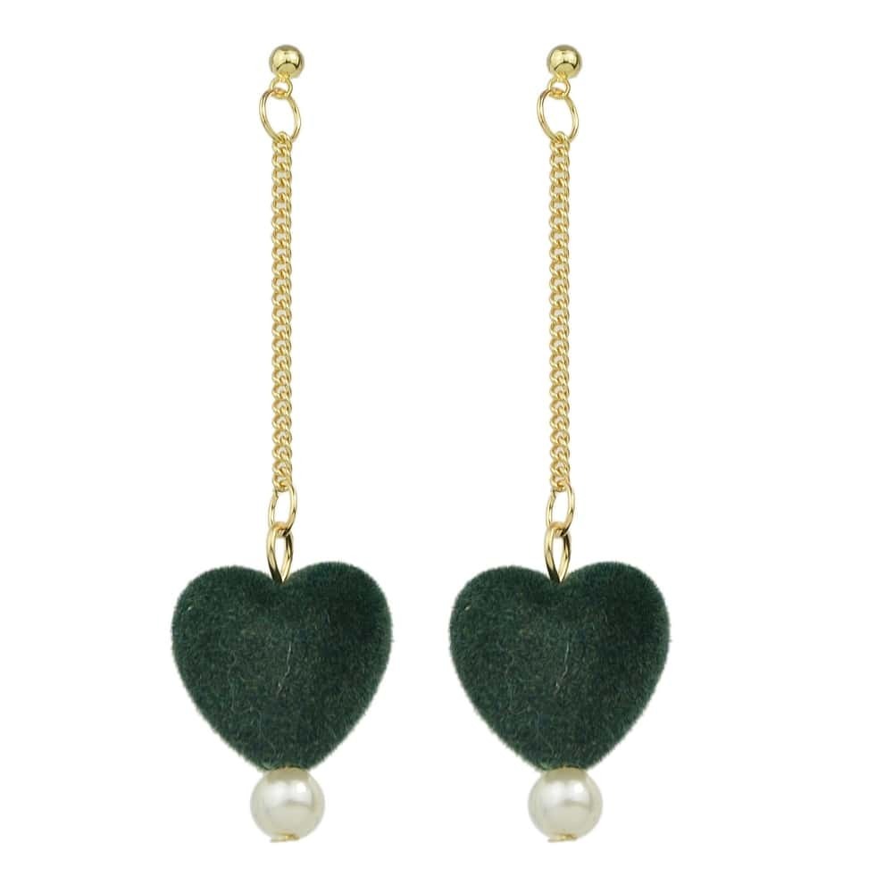 

Green Heart Shape Earrings