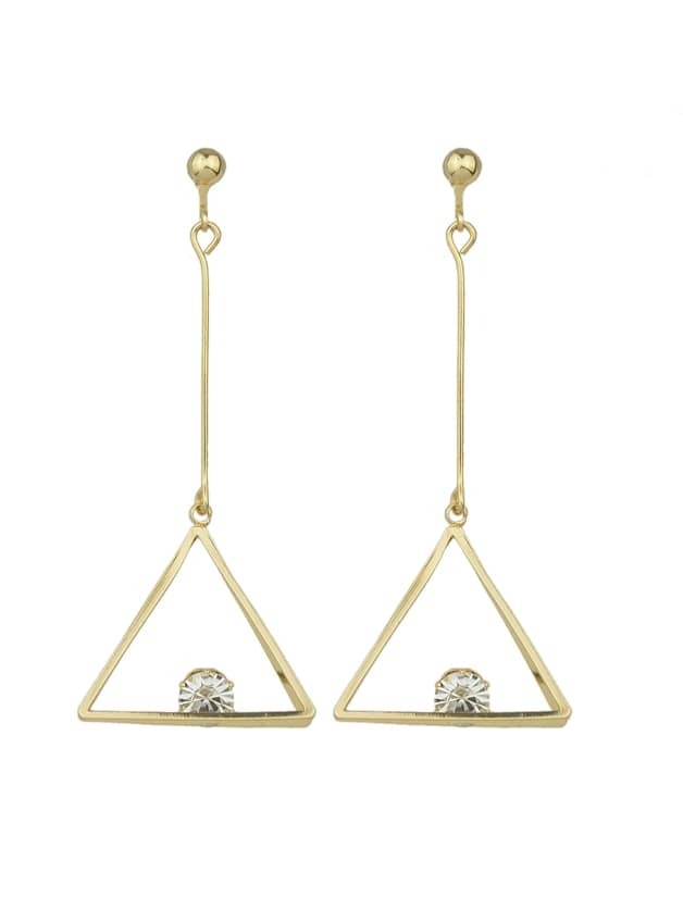 

Gold Rhinestone Long Drop Earrings