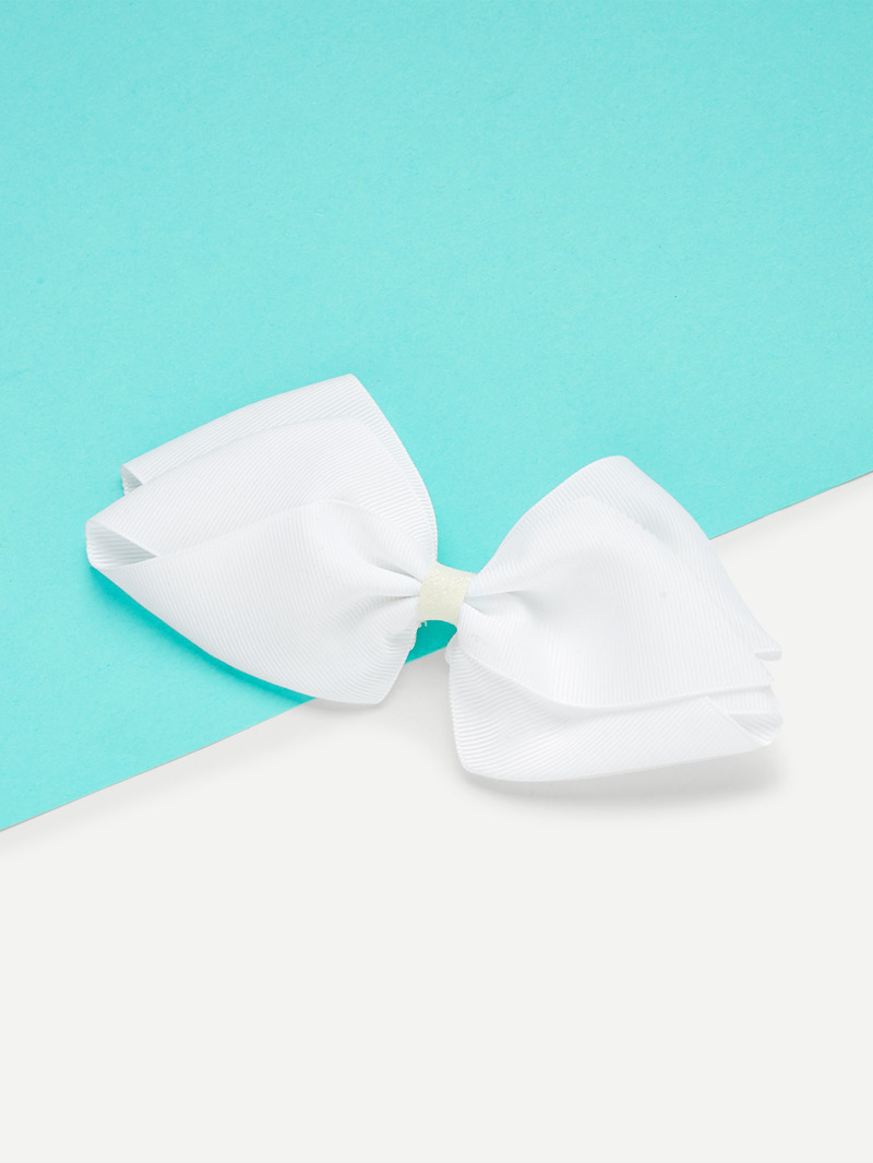 

Bow Design Kids Hair Clip, White