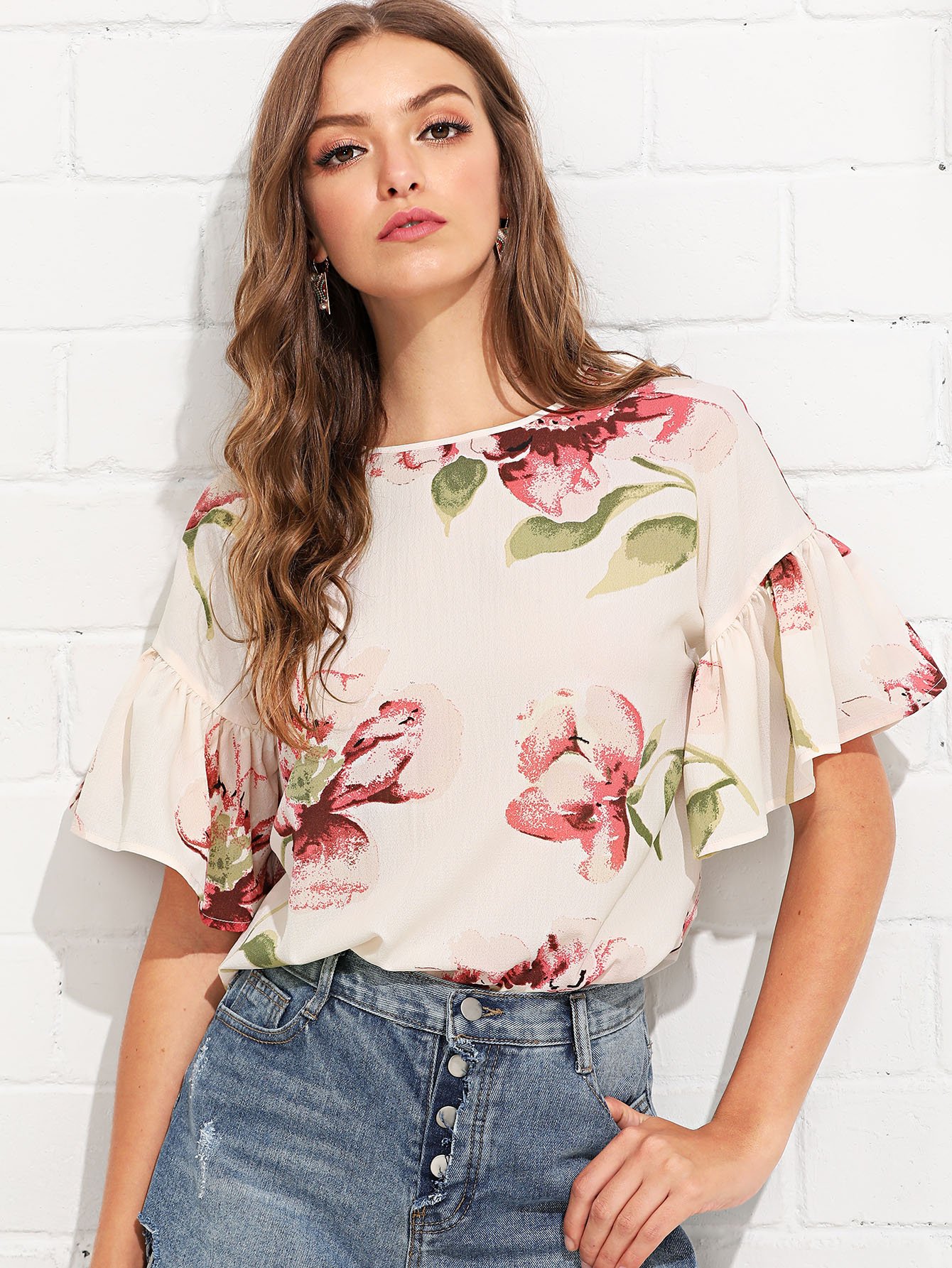blusa de flores shein
