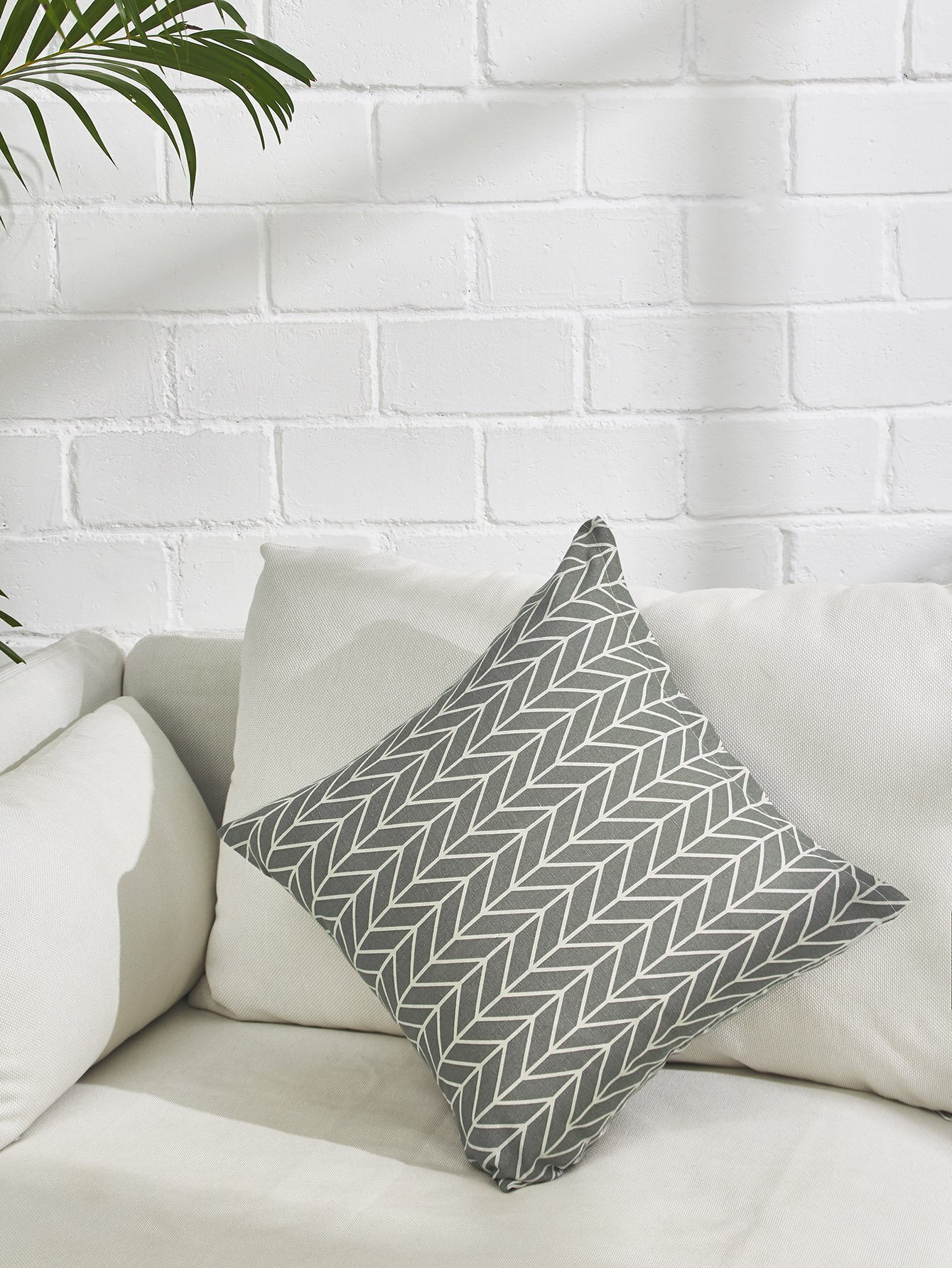 Allover Chevron Print Pillow Shein Uk