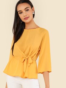 Knot Front Keyhole Back Top