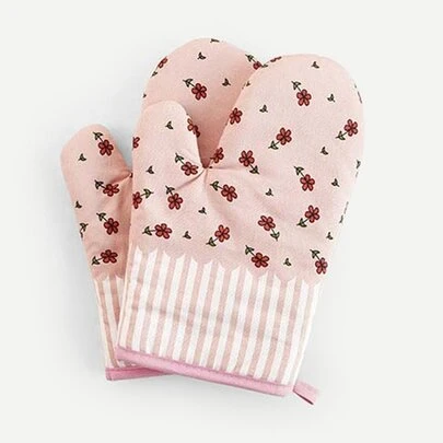 Găng tay lò nướng in hoa 1 chiếc