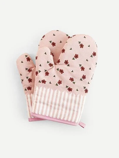 Flower Print Oven Glove 1pc