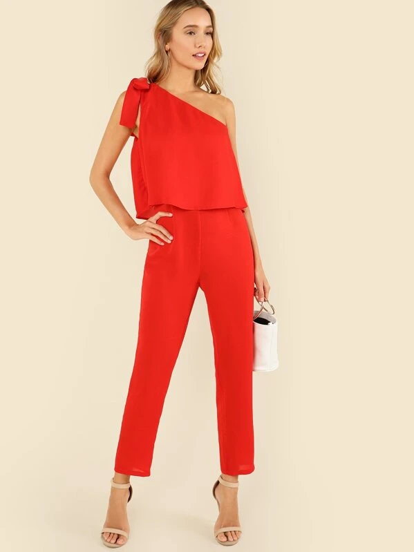 shein red jumpsuit
