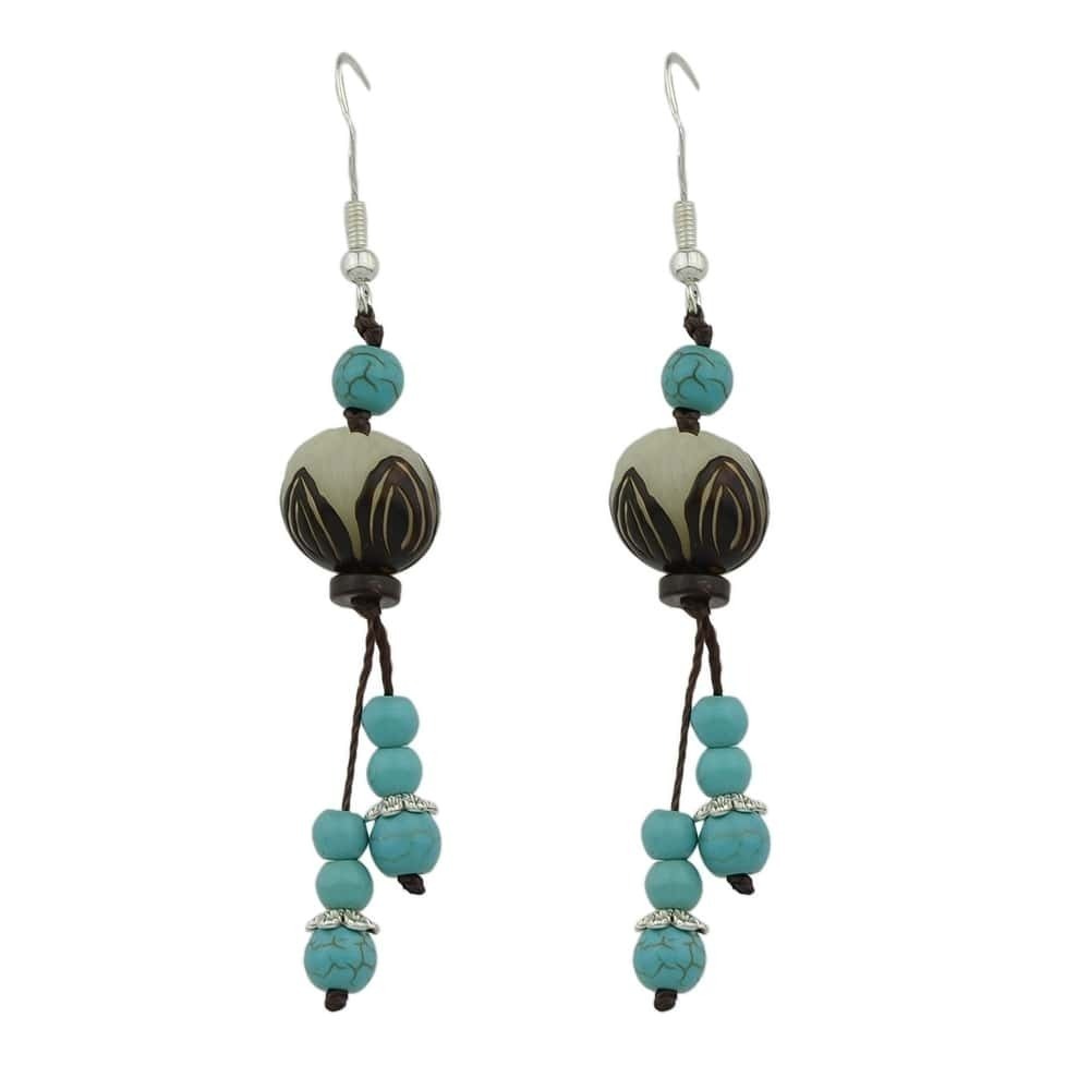 

Green Acrylic Beaded Earrings