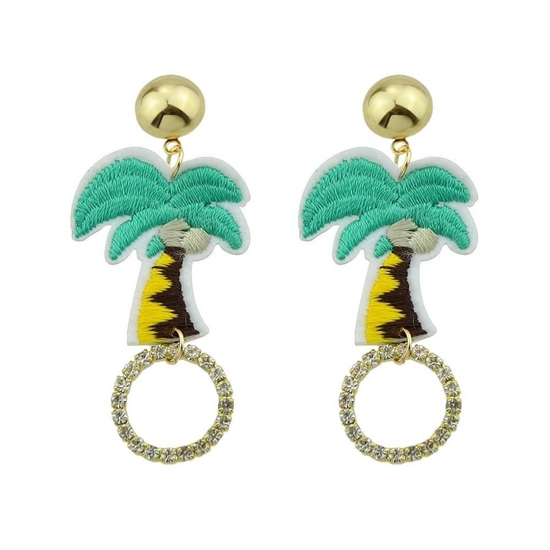 

Coconut Tree Earrings, Multicolor