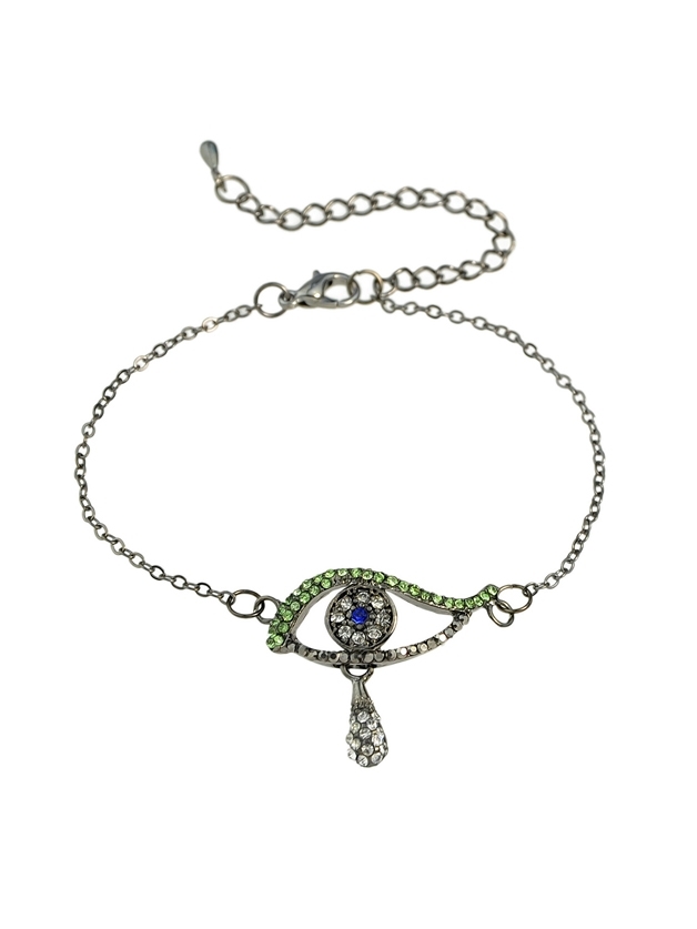 

Rhinestone Eye Tear Charm Bracelets
